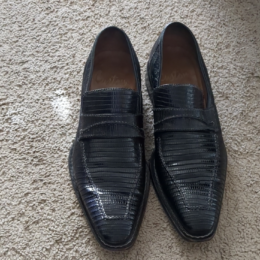 Men's Black Leather Dress Shoes